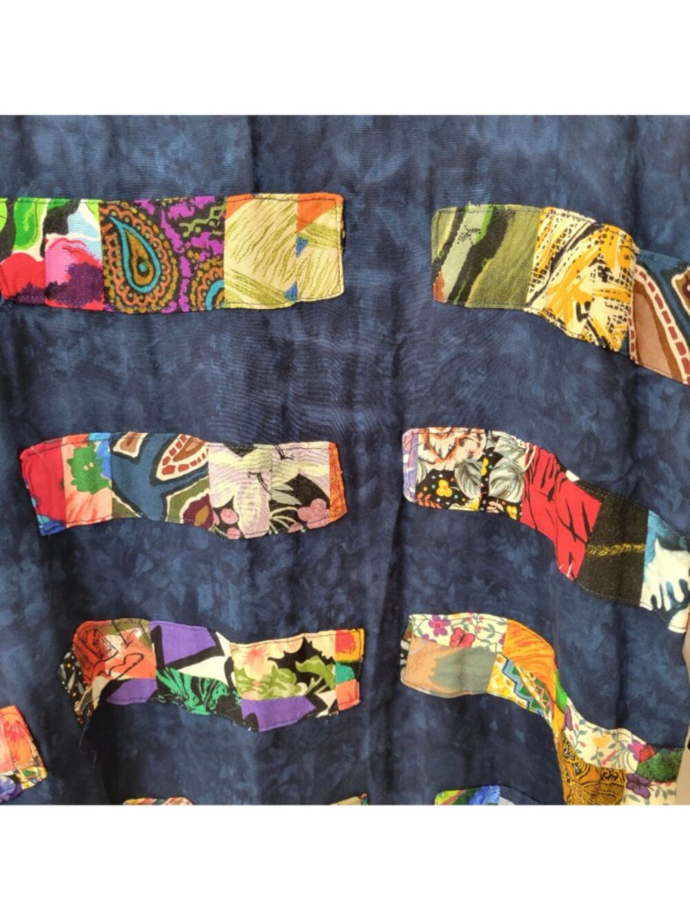 Art To Wear Patchwork Rayon Tunic Native Wear Designs - Picture 5 of 6